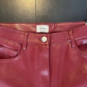 Aritzia Wilfred Melina pant size 4 in garnet red